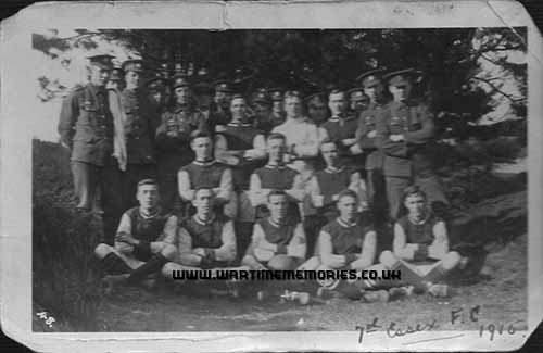7th Essex Football Club 1915 (Front row 1st left)